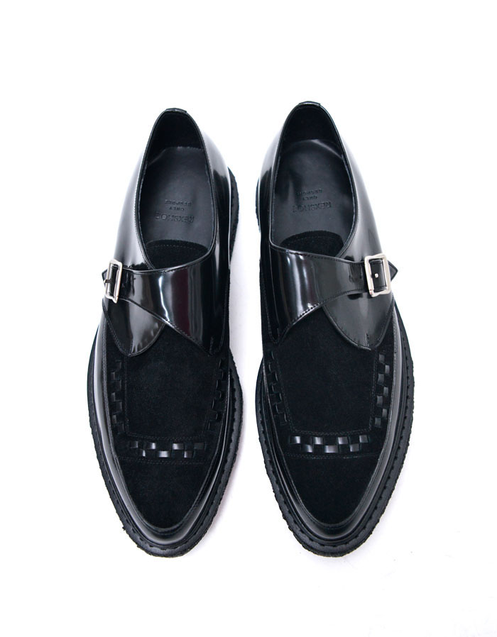 Shoes Braided Accent Monk CreeperShoes 522 GUYLOOK Men's Trendy